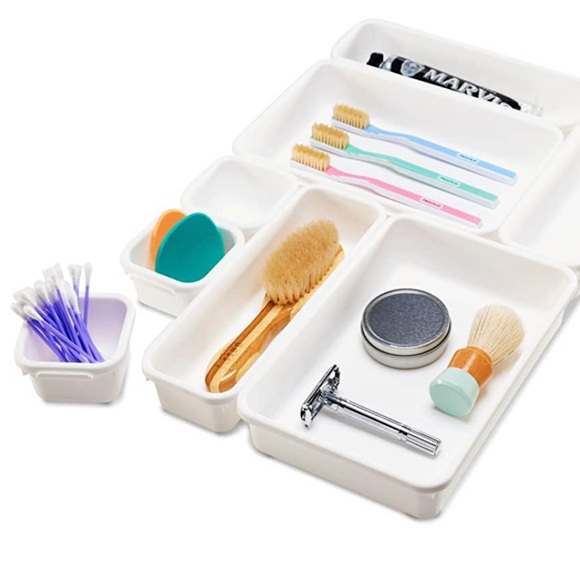 Madesmart - Interlocking / Interchangeable Drawer Organizers - 8pcs - White - Picture 4 of 10